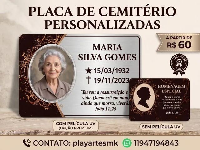 placa de cemiterio - Foto 2