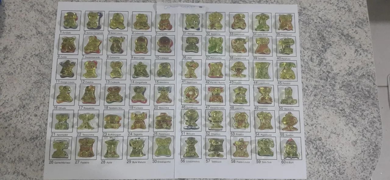 60 geloucos da mesma  cor completa
