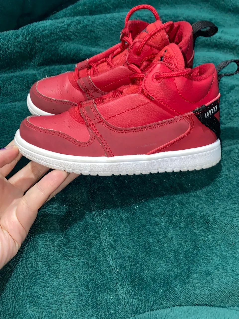 TÊNIS AIR JORDAN 1 MID VERMELHO ORIGINAL  - Foto 5
