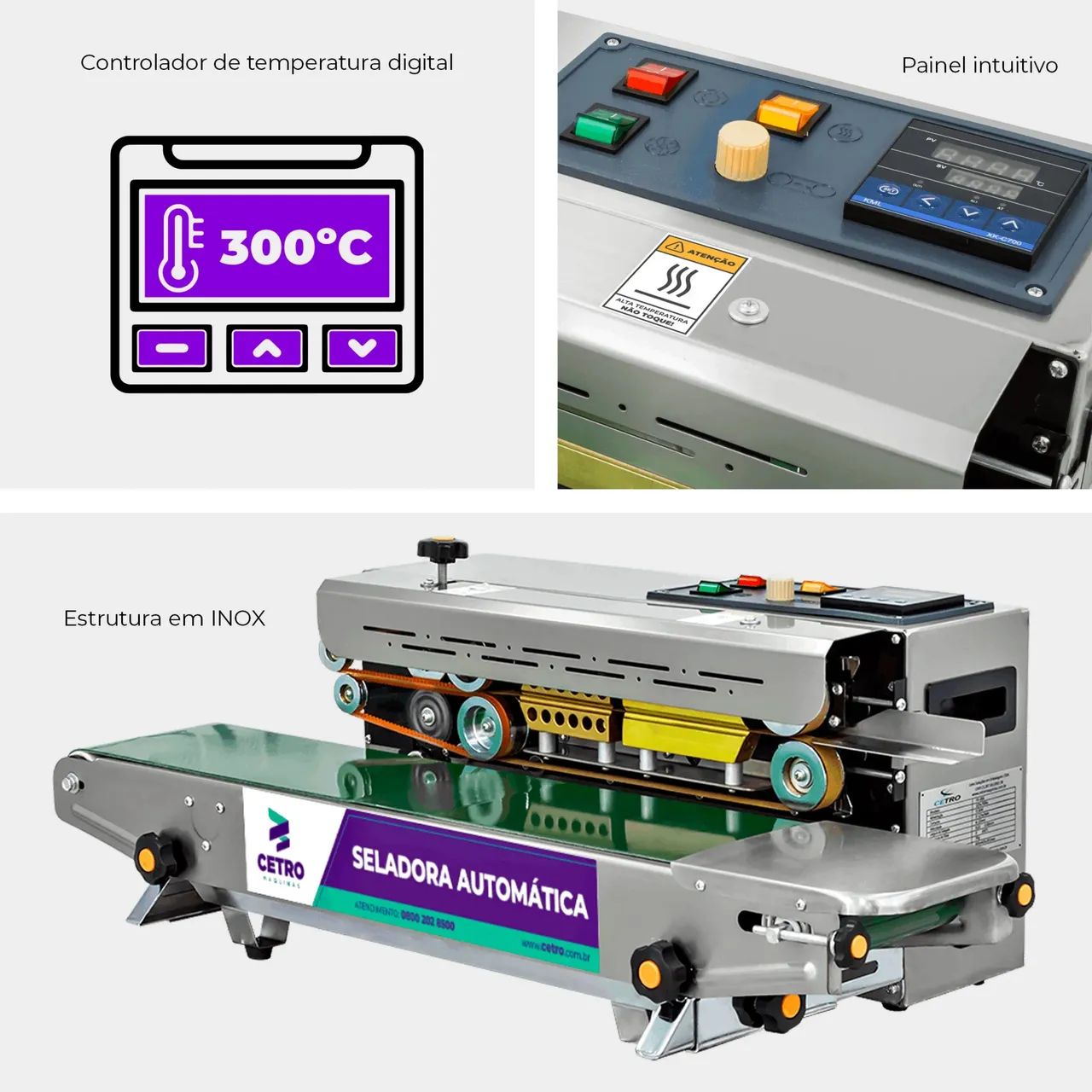 Seladora automática CASM 800 inox horizontal - Foto 2