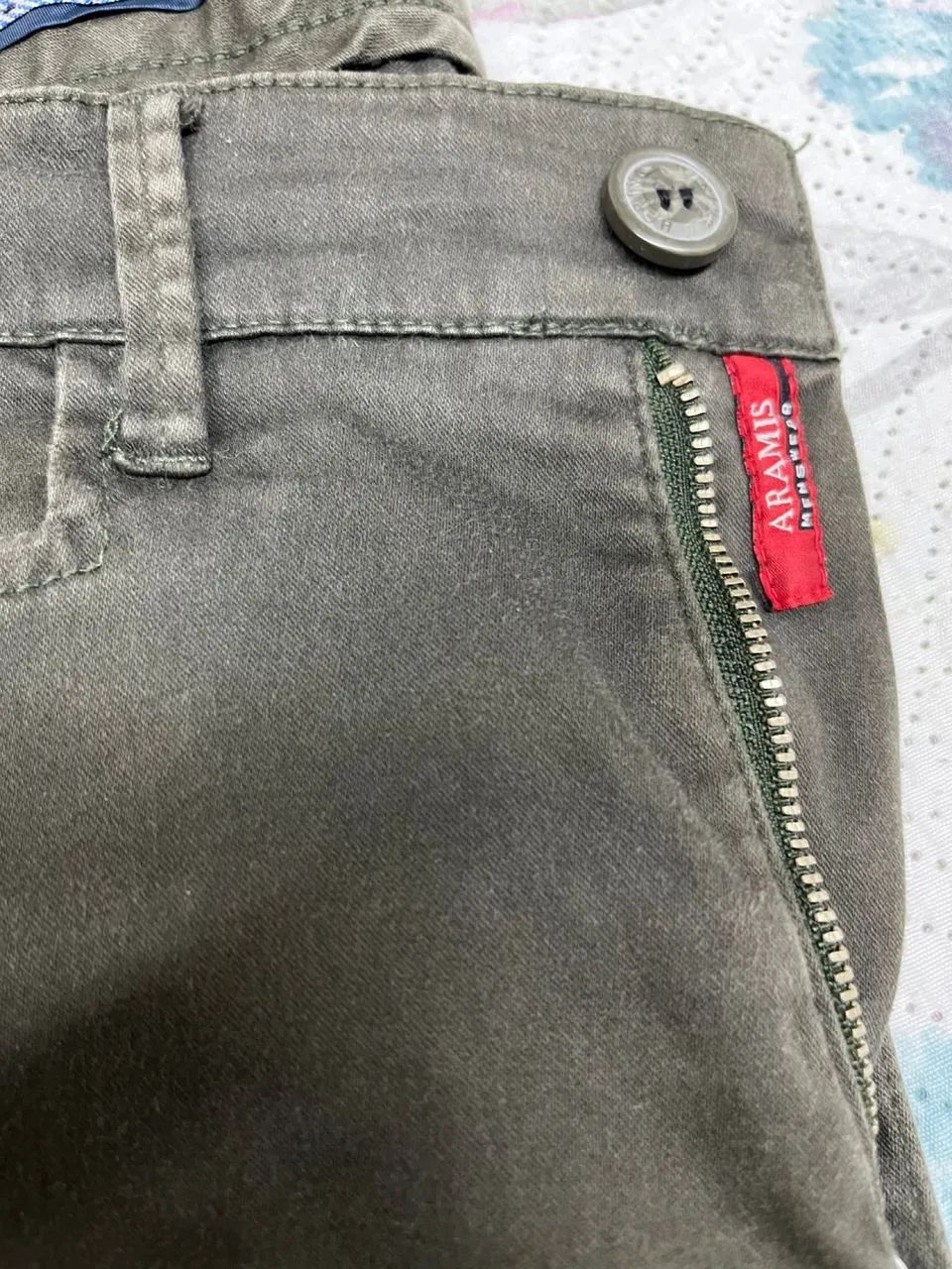 Calça chino slim Aramis Original verde militar - Foto 3