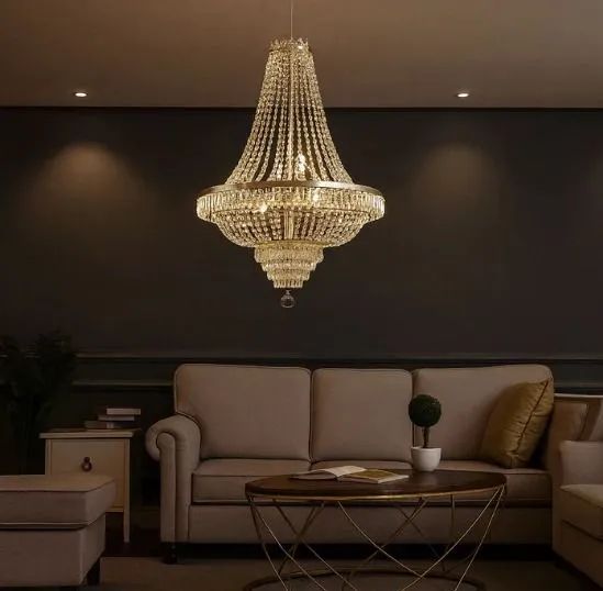 lustre Cristal e inox 