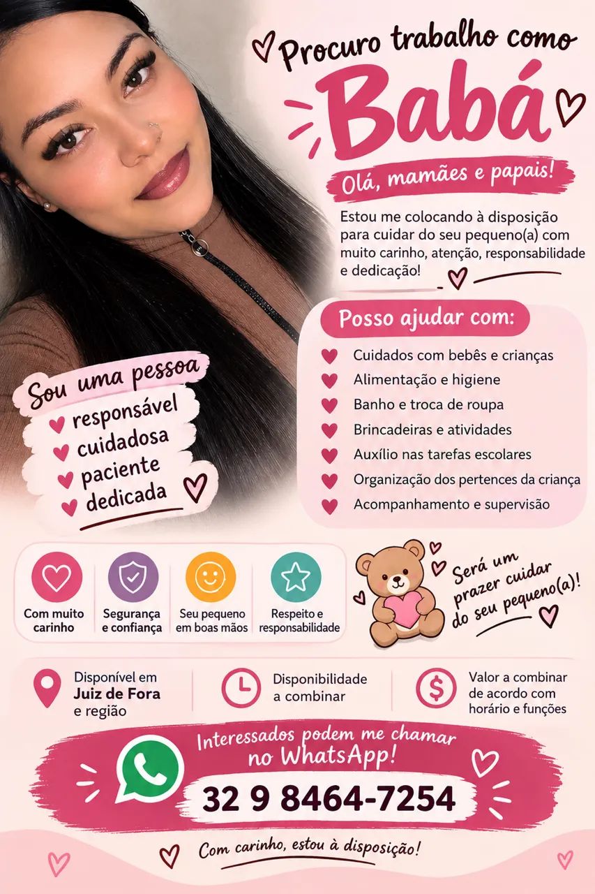 ME OFEREÇO COMO BABÁ