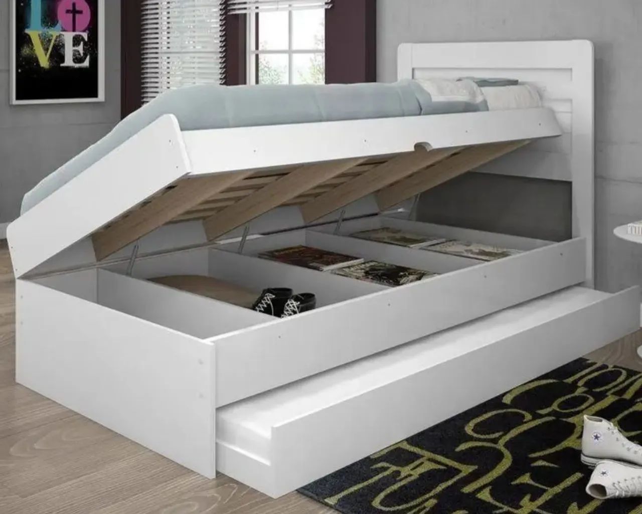 Cama baú cm auxiliar 