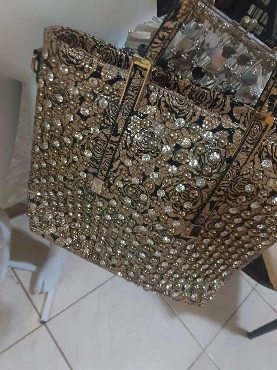 Bolsa com pedraria  - Foto 4