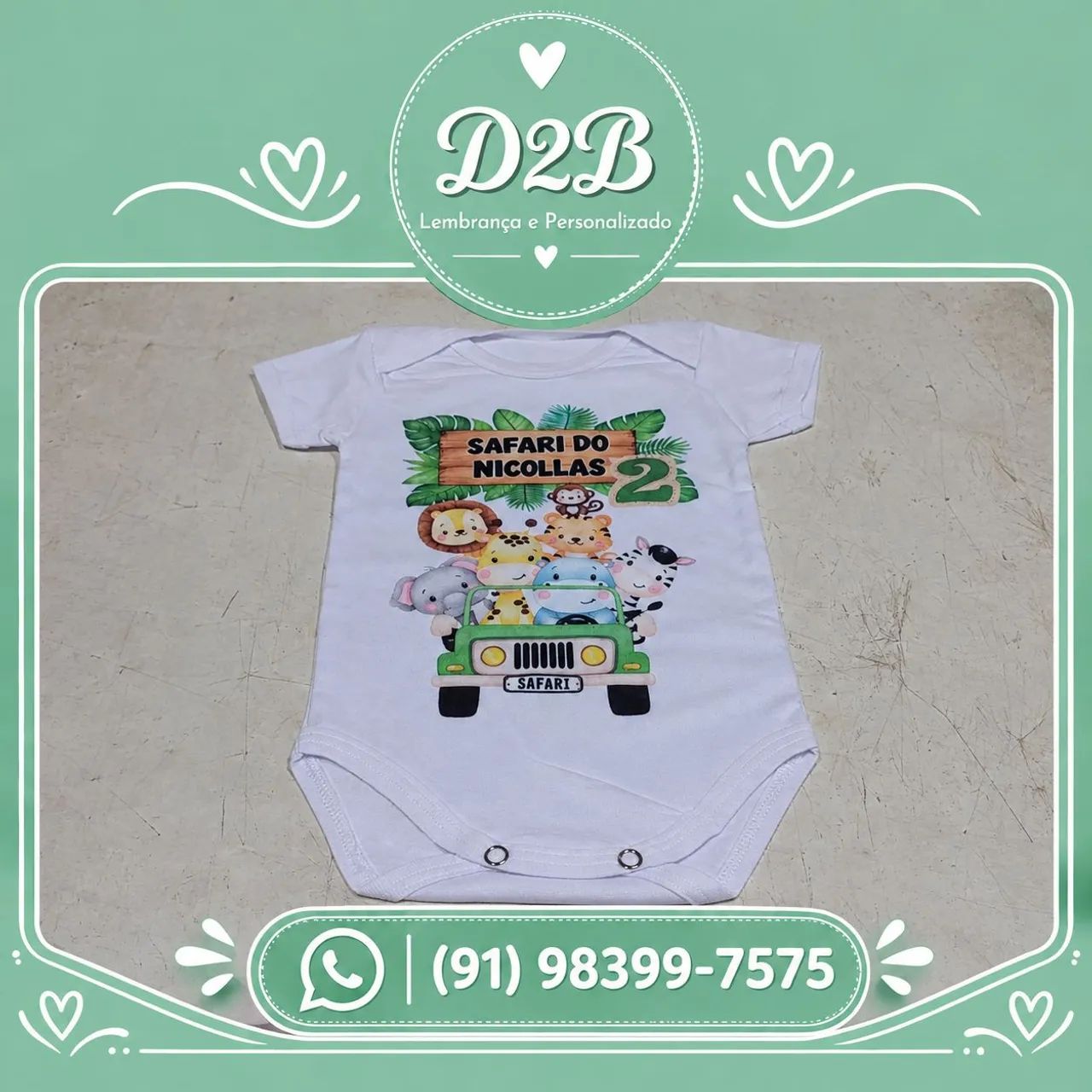 Body de bebê personalizado