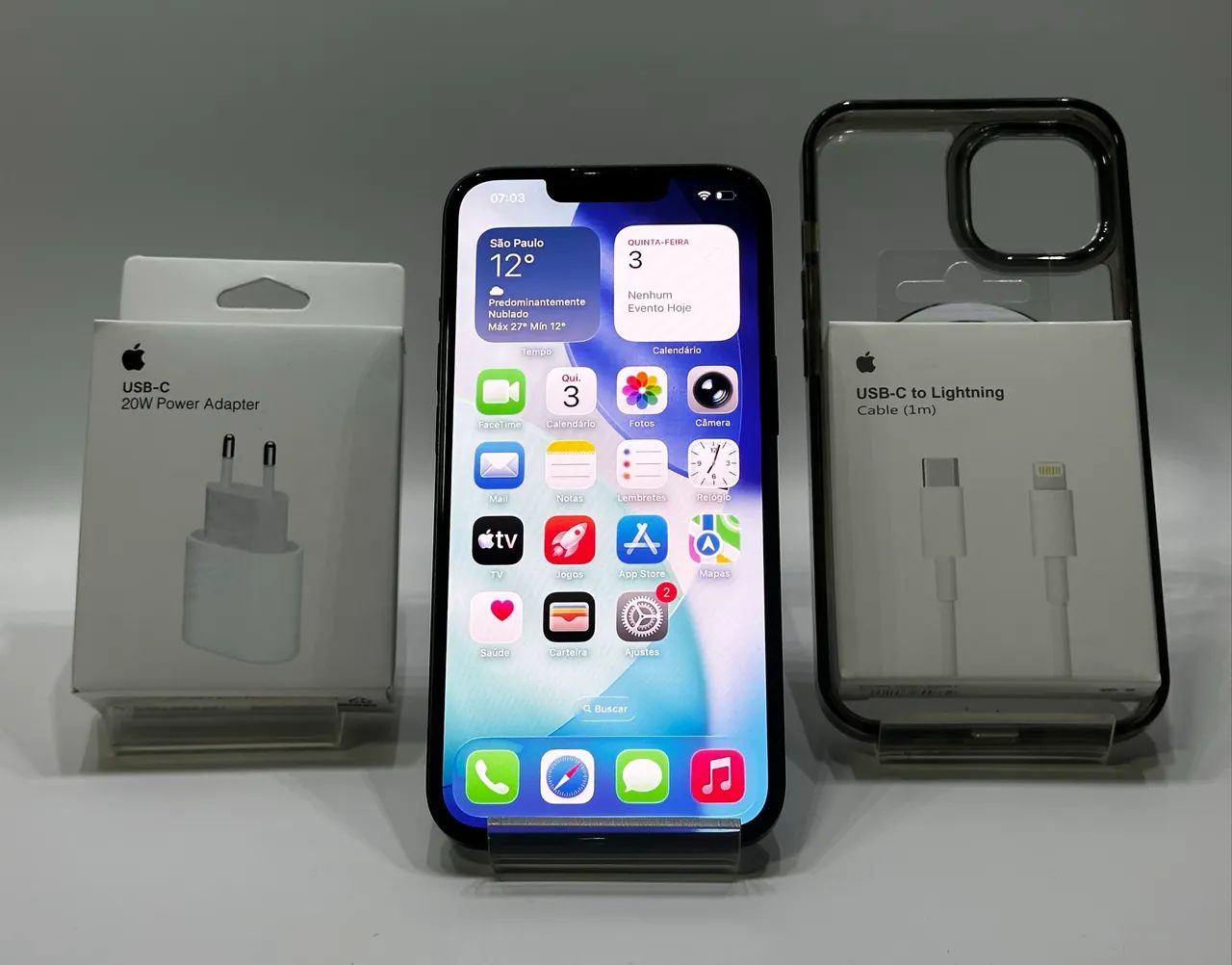 iPhone 14 Preto 128 GB Completo com todos acessórios  - Foto 2