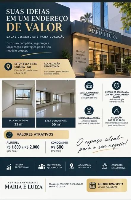 SALAS COMERCIAIS PARA LOCAÇÃO - CENTRO EMPRESARIAL MARIA E LUIZA - Foto 4