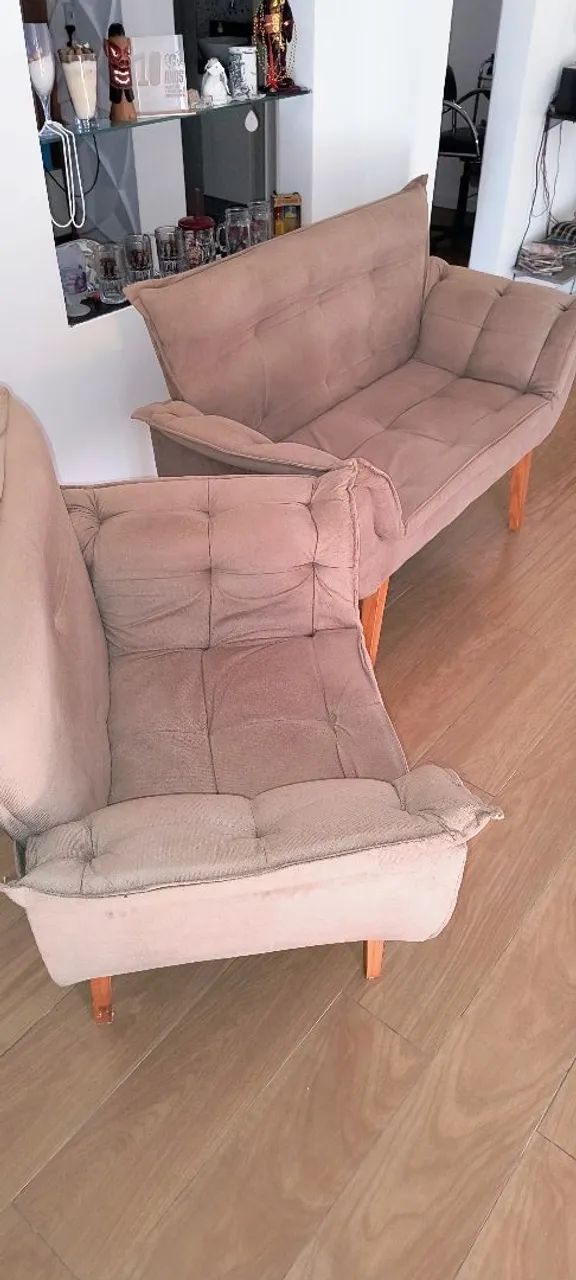 Conjunto de Sofá namoradeira com poltrona  - Foto 3