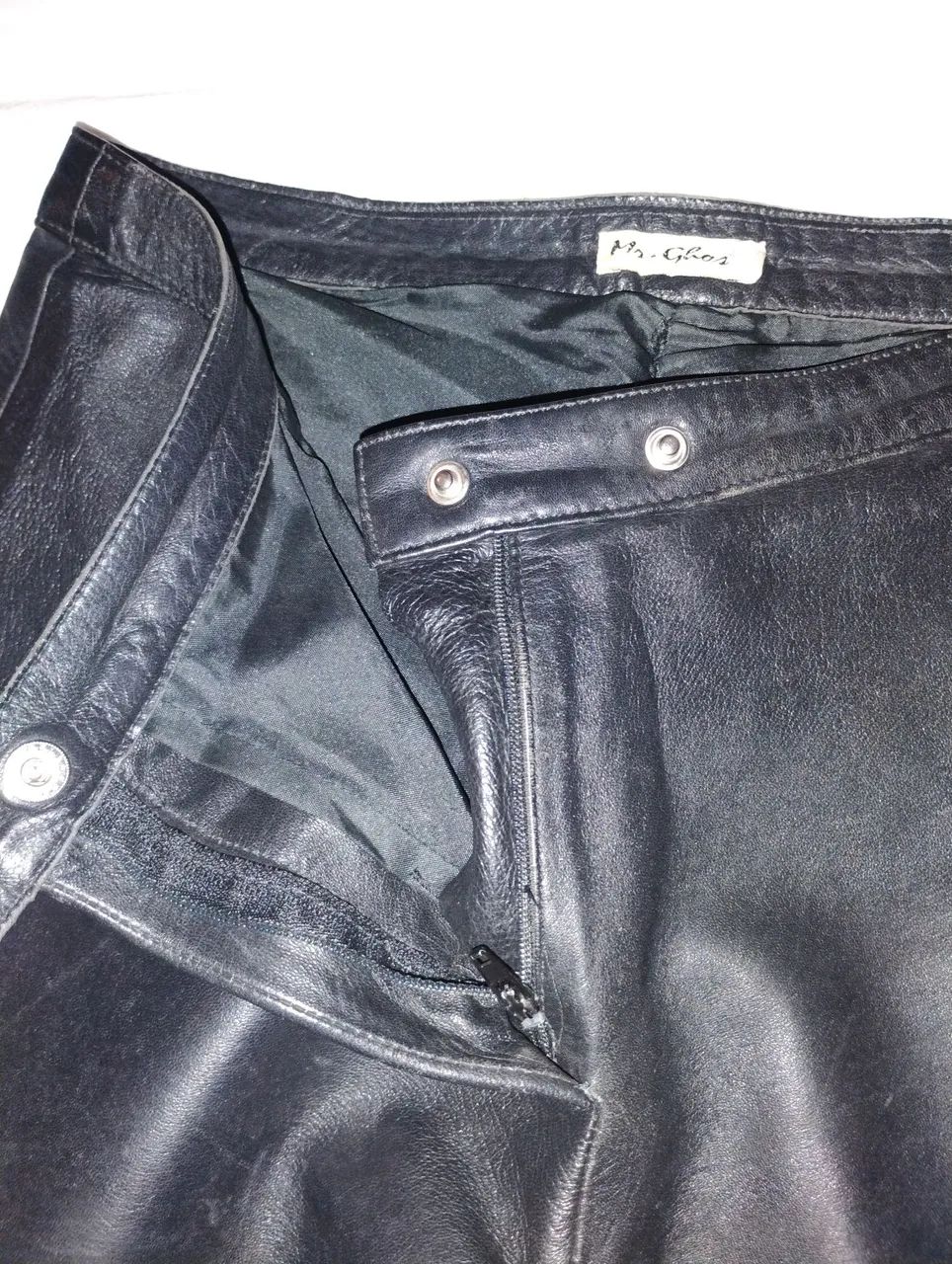 Calça Couro Legítimo Preta Mr. Ghost Tamanho P - Original - Impecável