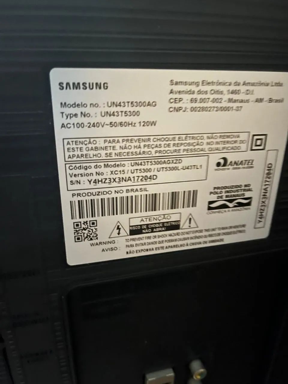 TV Samsung 43 polegadas Full HD (DISPLAY QUEIMADO) - Foto 3