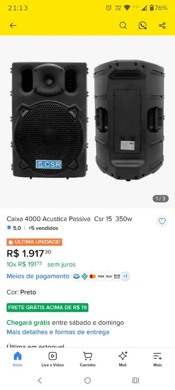 Caixa Passiva CSR 4000 - Foto 4