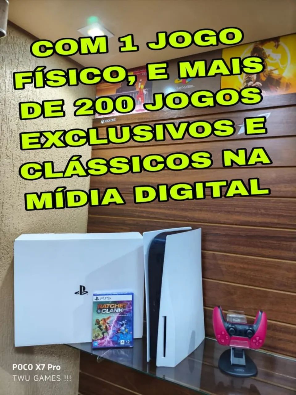 PS5 + 200 jogos tops 