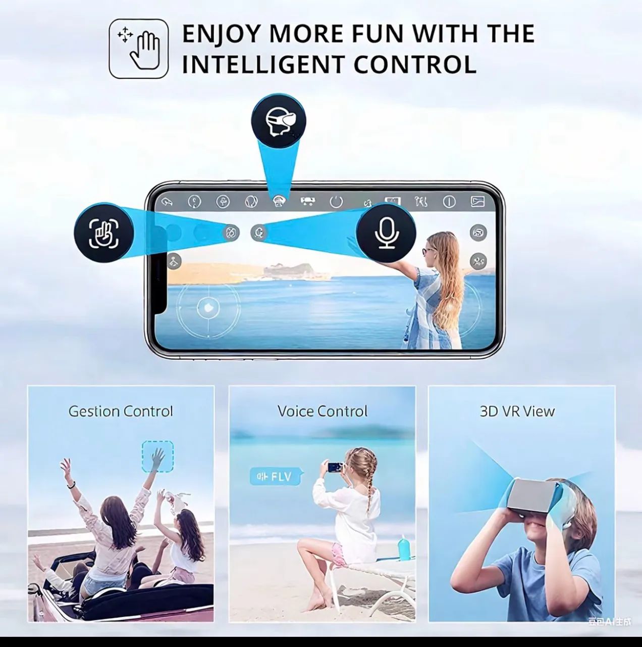Drone M3 - 360° - controle com tela  - Foto 2