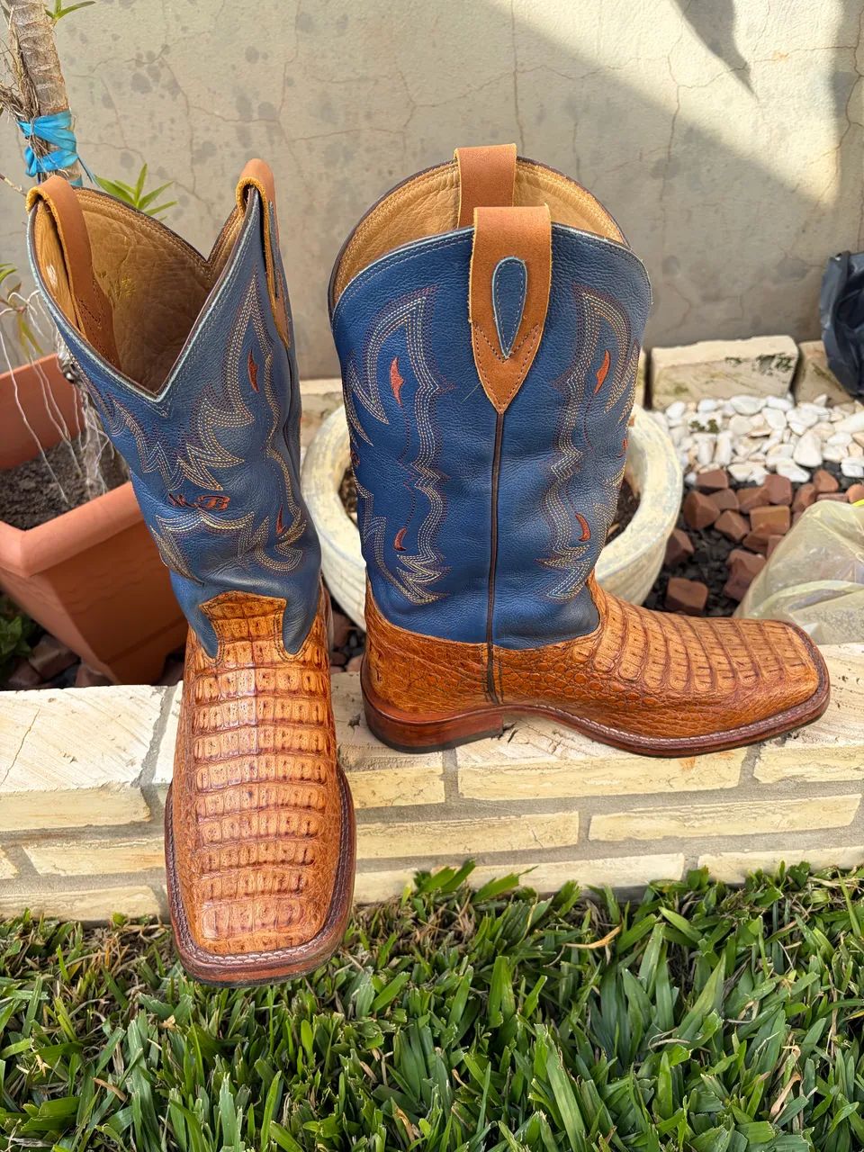 Bota de couro de jacaré - Foto 4