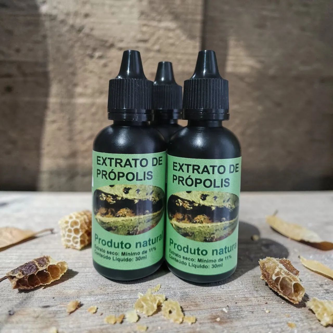 Extrato de própolis verde e marrom frasco conta gotas 30ml