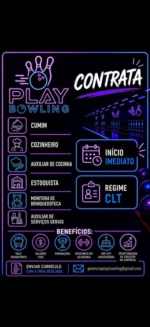 Vagas com início imediato 