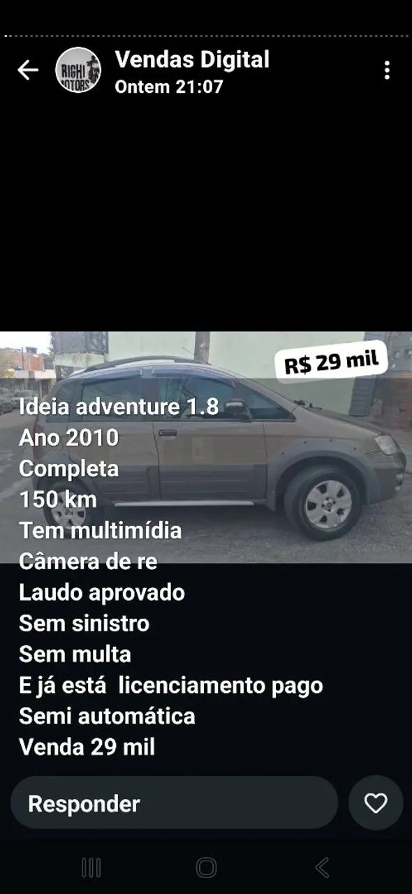 Fiat Idea Adv./ Adv.lock.dualogic 1.8 Flex 5P 2010