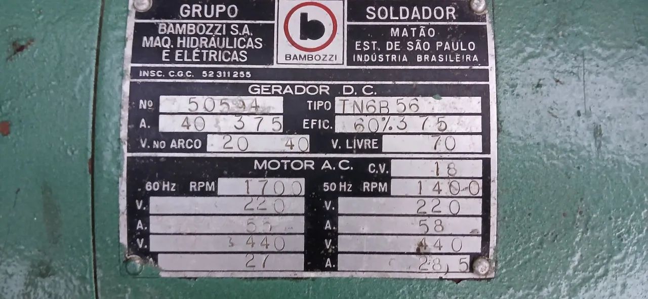 Maquina Geradora de Solda Bambozzi R$ 5.500,00 - Foto 3