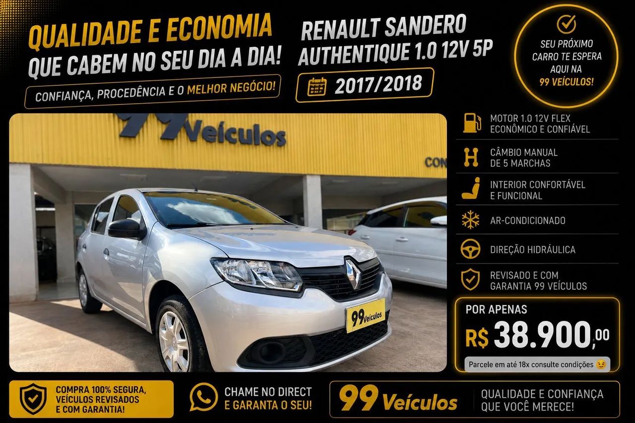 Renault Sandero SANDERO Authentique Flex 1.0 12V 5p 2018