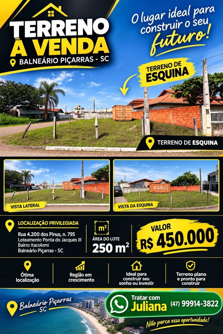 VENDO TERRENO em PIÇARRAS SC - Foto 2