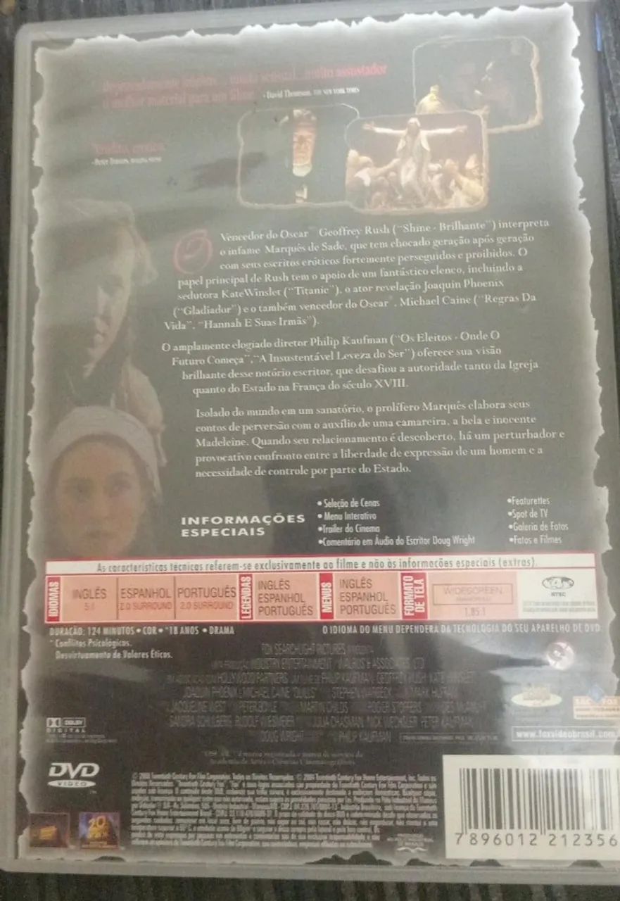 DVD  CONTOS DO MARQUÊS DE SADE - Foto 2