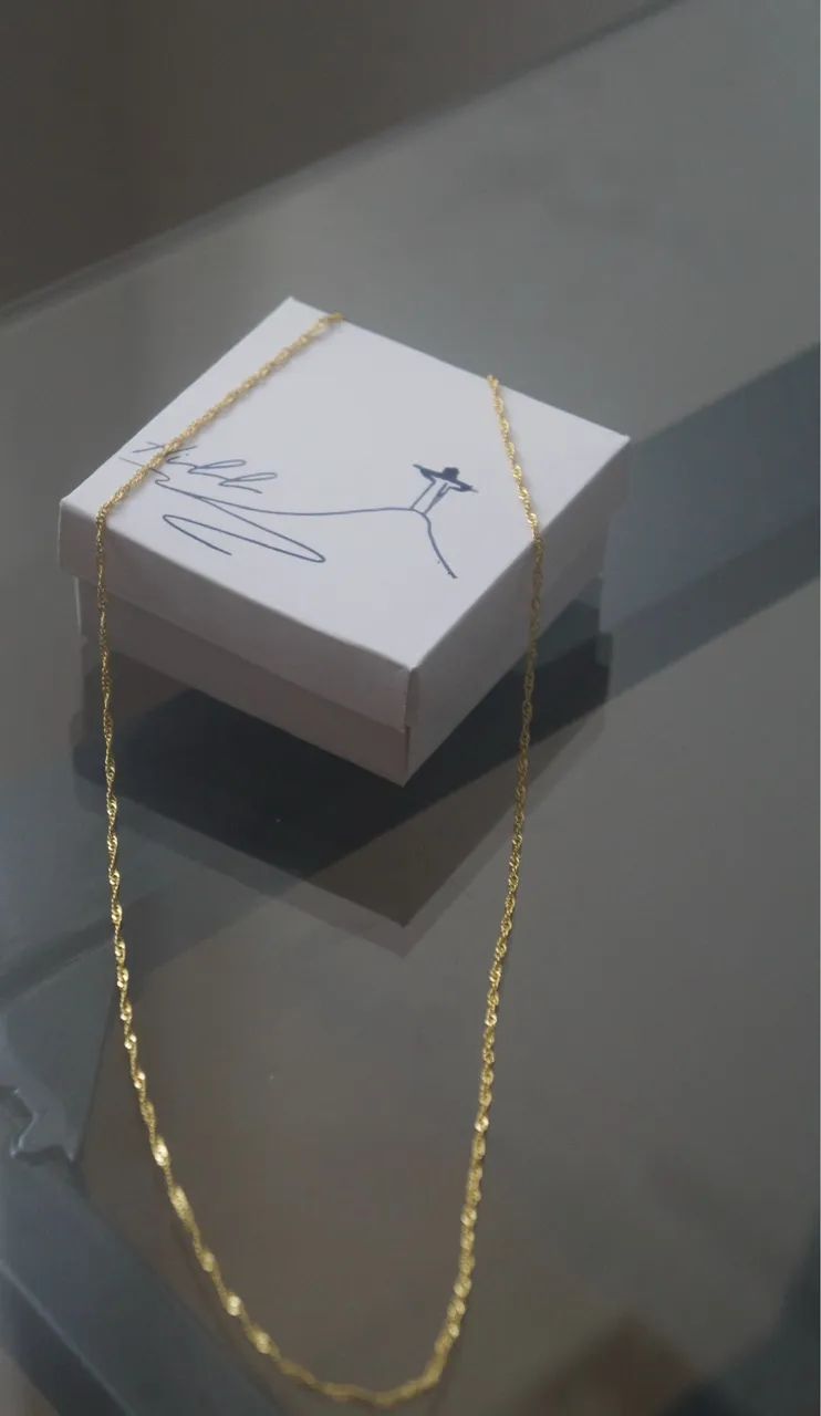 Cordão de prata com banho em 18k - Foto 3