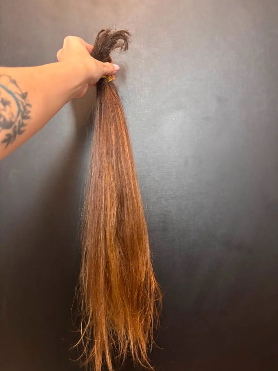 Cabelo Brasileiro do Sul Moreno Iluminado 52cm 110g - Foto 2