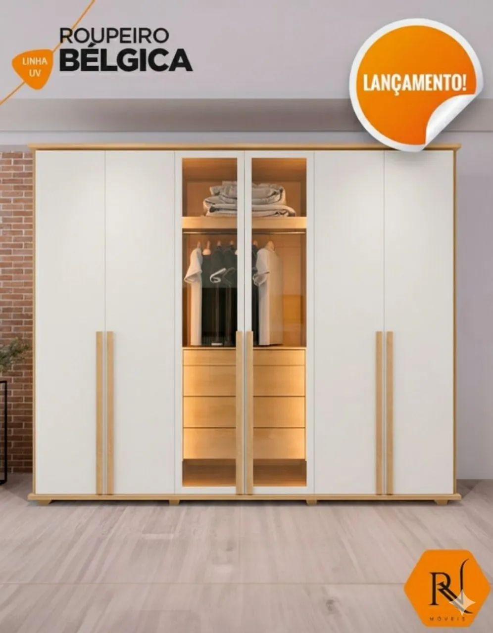 Guarda roupa de casal com led  - Foto 2