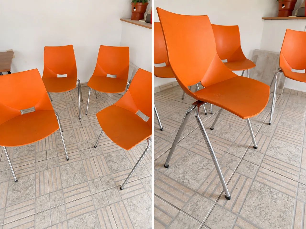 Cadeiras laranja (4 unidades)