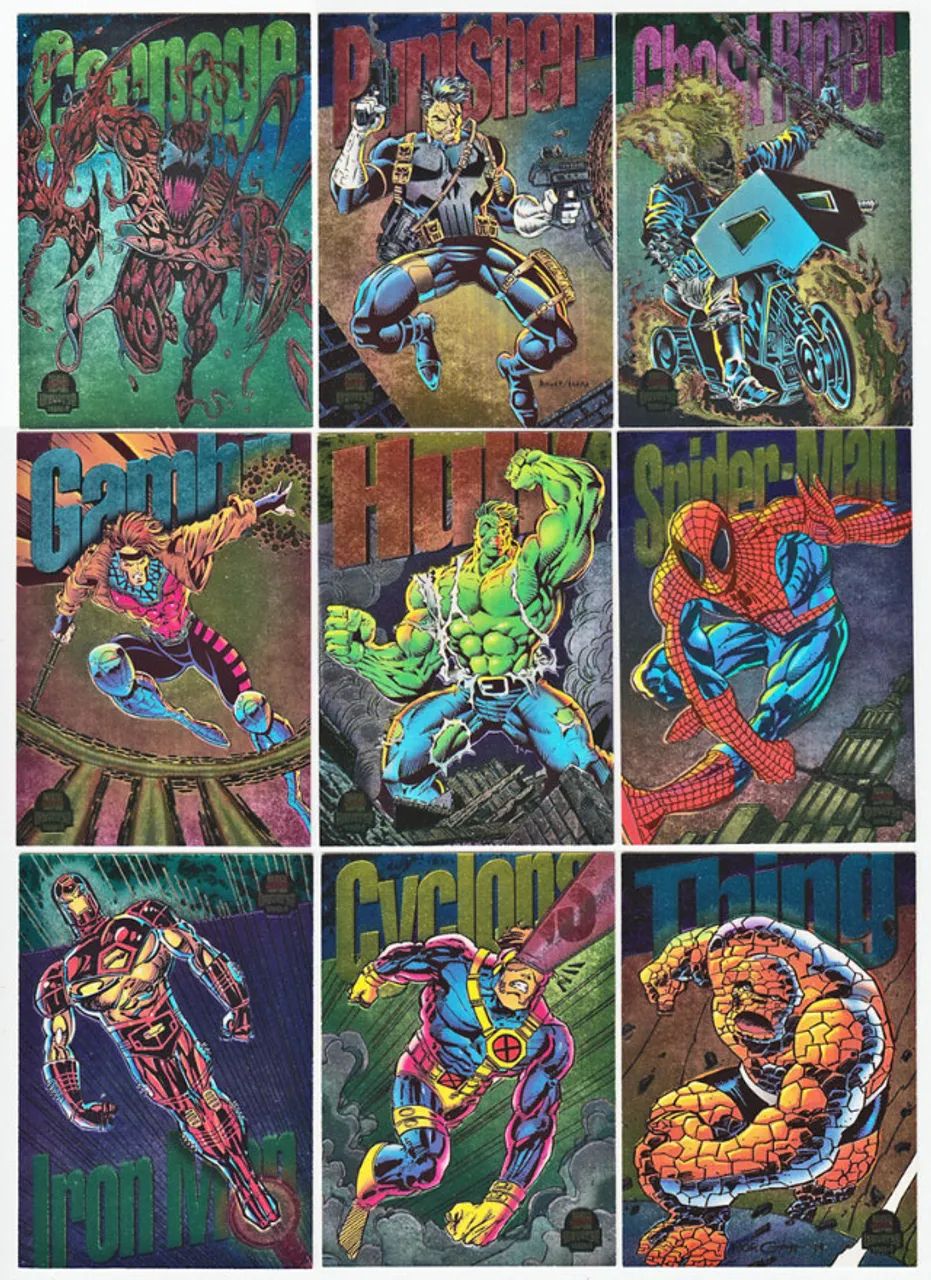 coleção completa cards marvel fleer universe 1994 - Foto 4