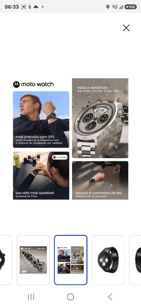 Smartwatch Motorola Moto Watch Powered by Polar - Foto 4