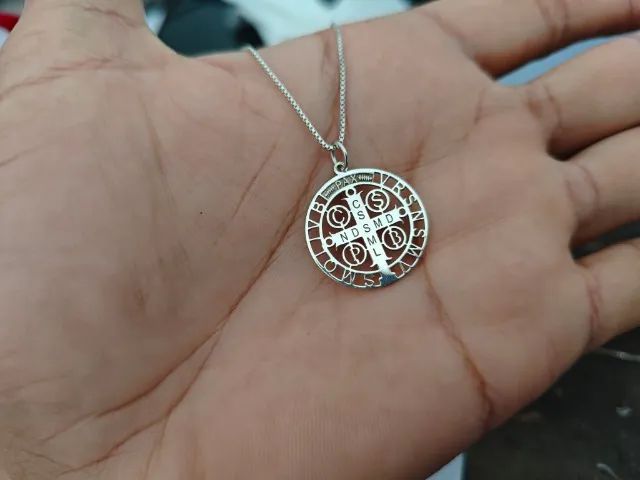 PINGENTE DE SÃO BENTO EM PRATA - Foto 3
