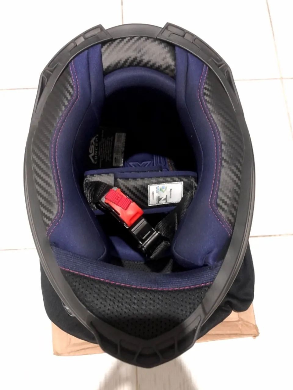 Capacete ASX EAGLE- Tamanho 58 |  "Saboor novo" - Foto 4