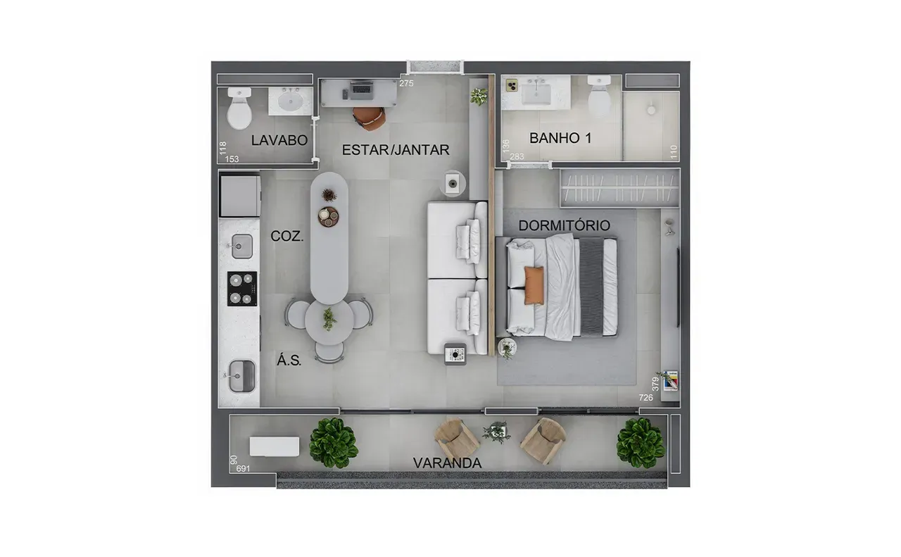 PLANTA 50m²