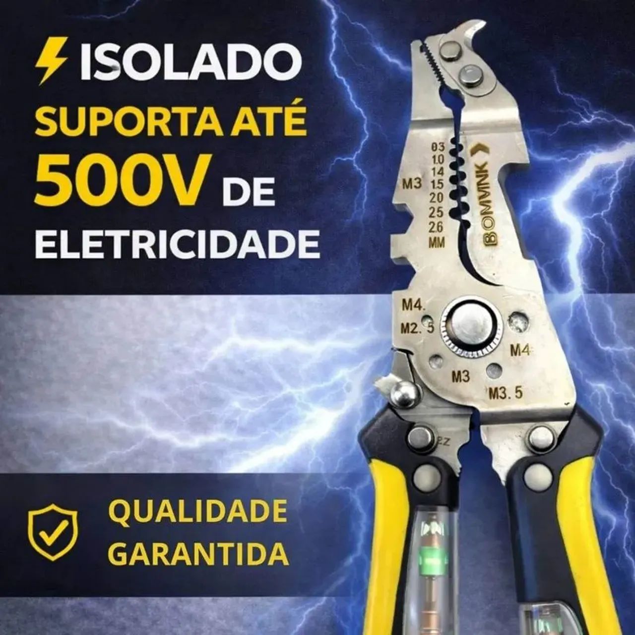 ALICATE UNIVERSAL MULTIFUNCIONAL COM CANETA TESTE INTEGRADA  - Foto 5