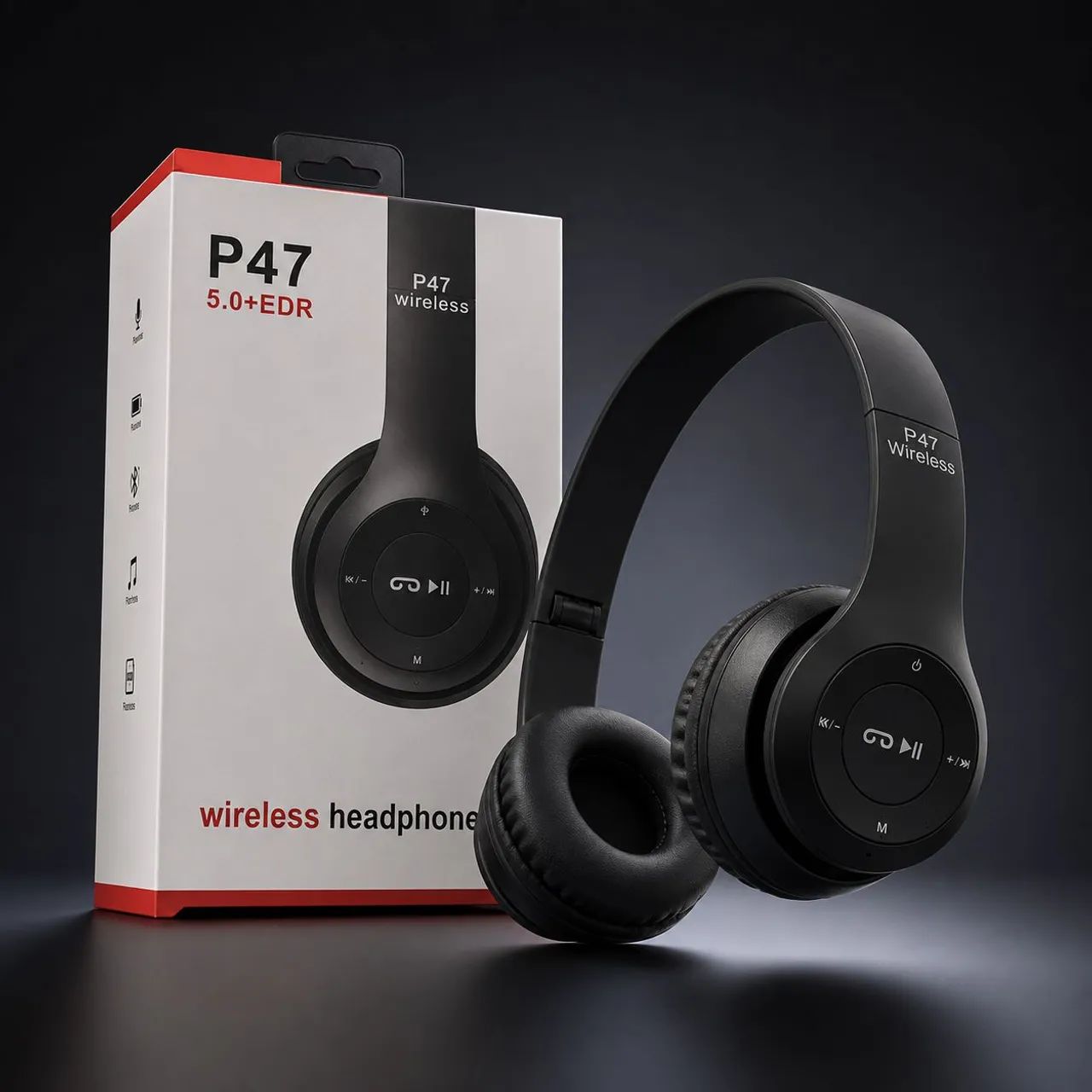 Fone bluetooth headphones P47
