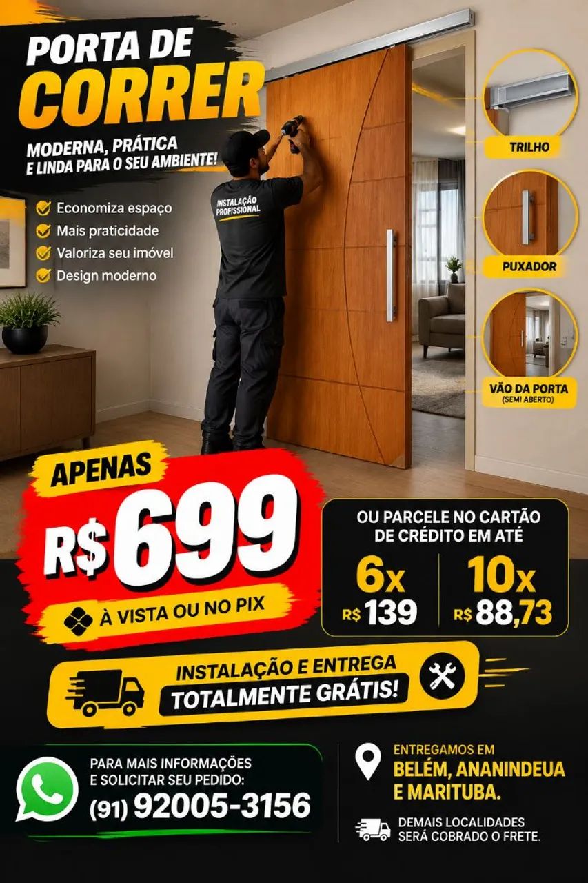 PORTA DE HDF COMPLETAS E PORTAS DE CORRER - Foto 2