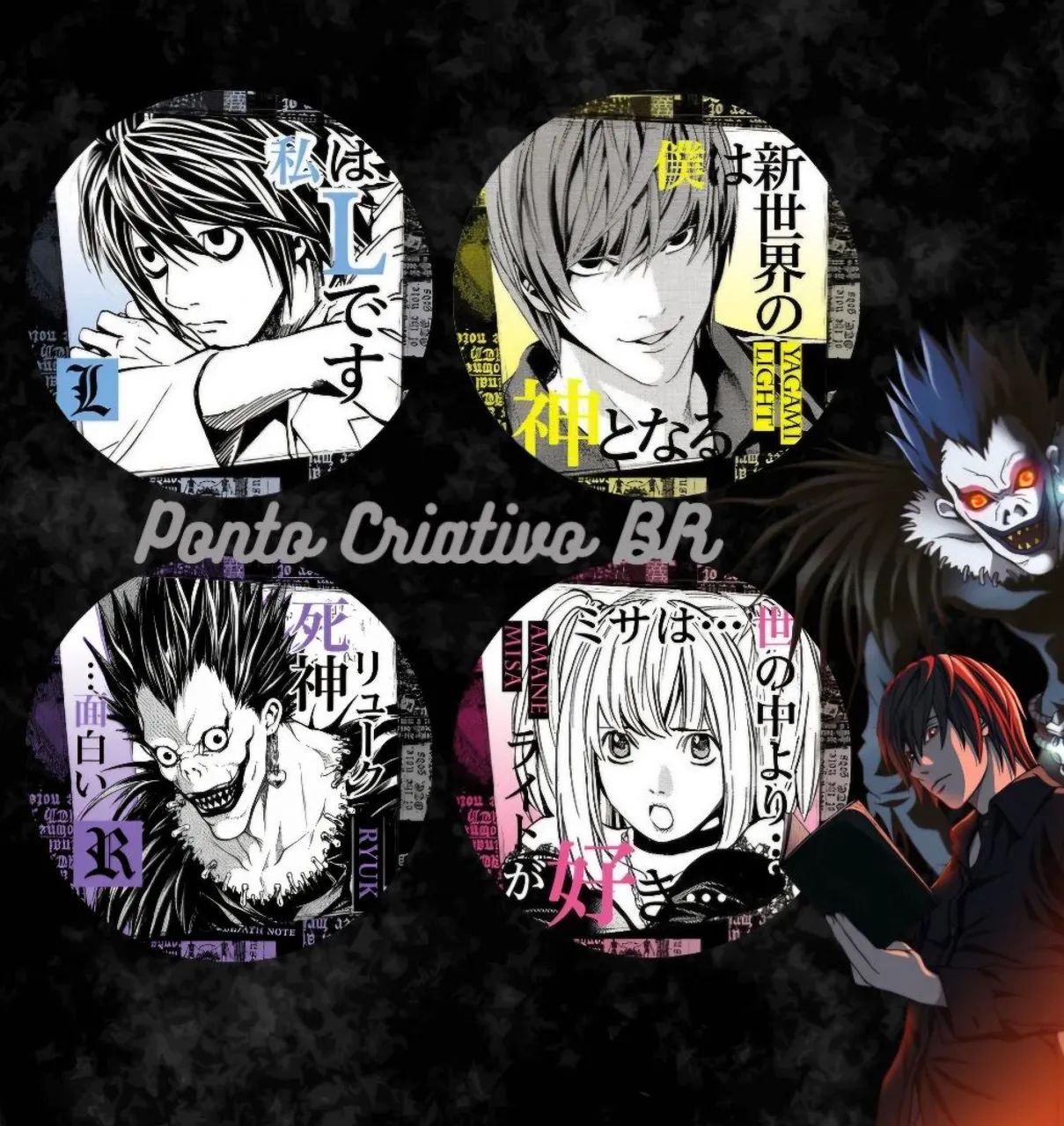 Kit de Bottons Death Note