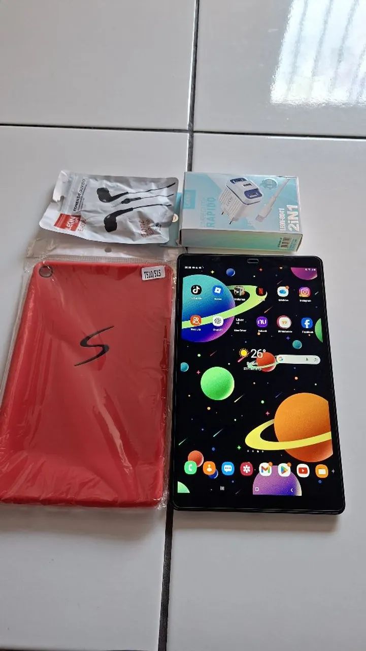 Tablet Tab A Samsung 10 Polegadas Chip 4G faz Ligacao 32Gbs Com acessorios (Aceito cartao) - Foto 2