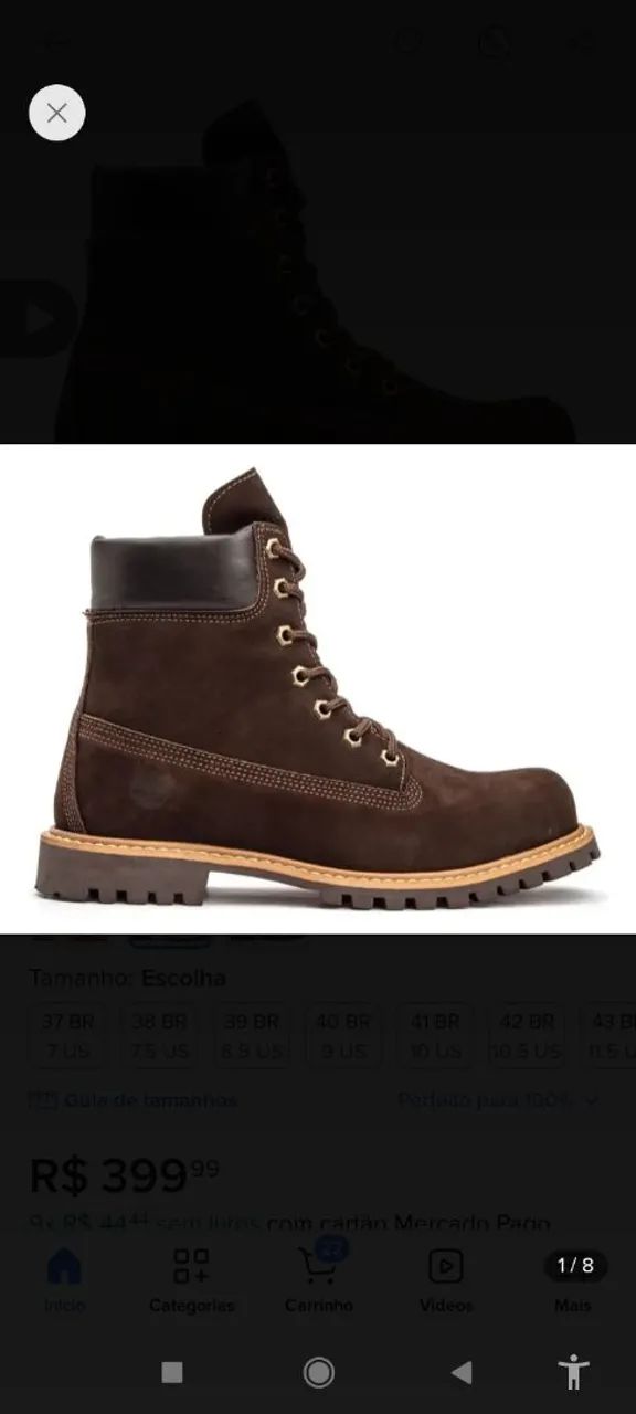 Calçado bota Timberland masculino  - Foto 3
