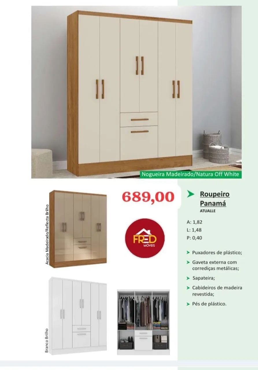 Guarda roupa promoção 