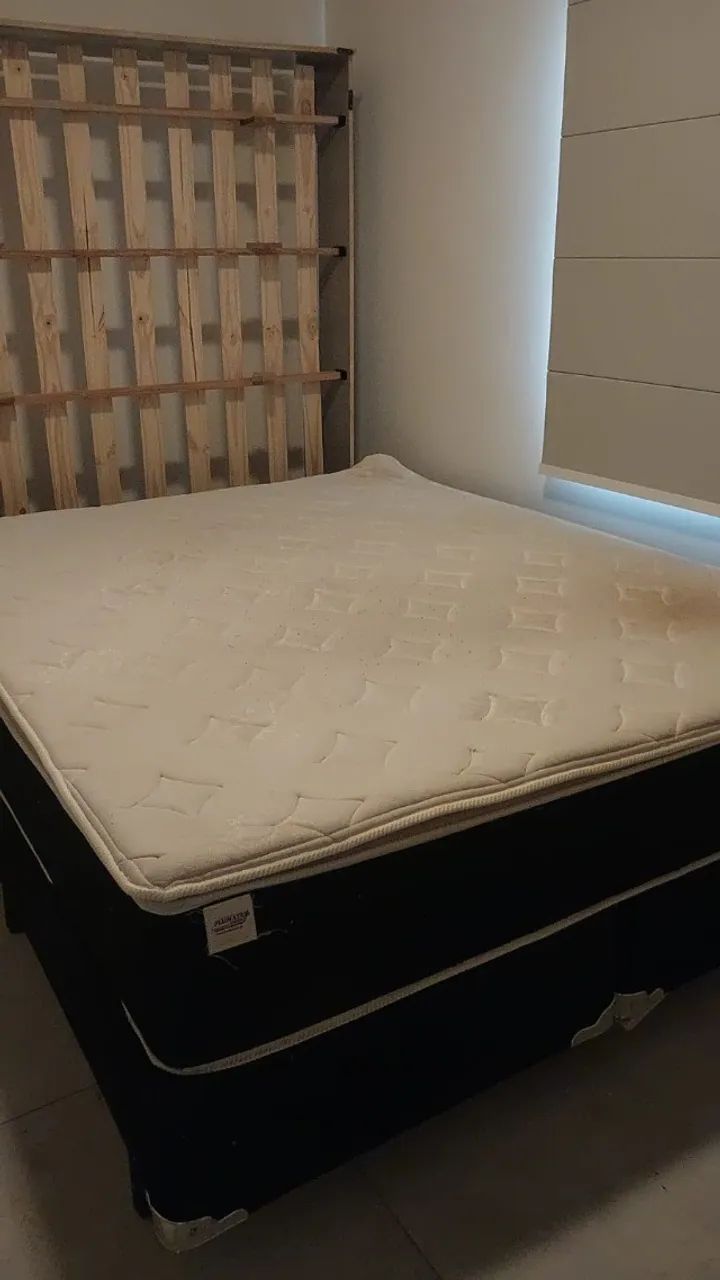 Cama box King Plumatex Molas Ensacadas + base - Foto 3