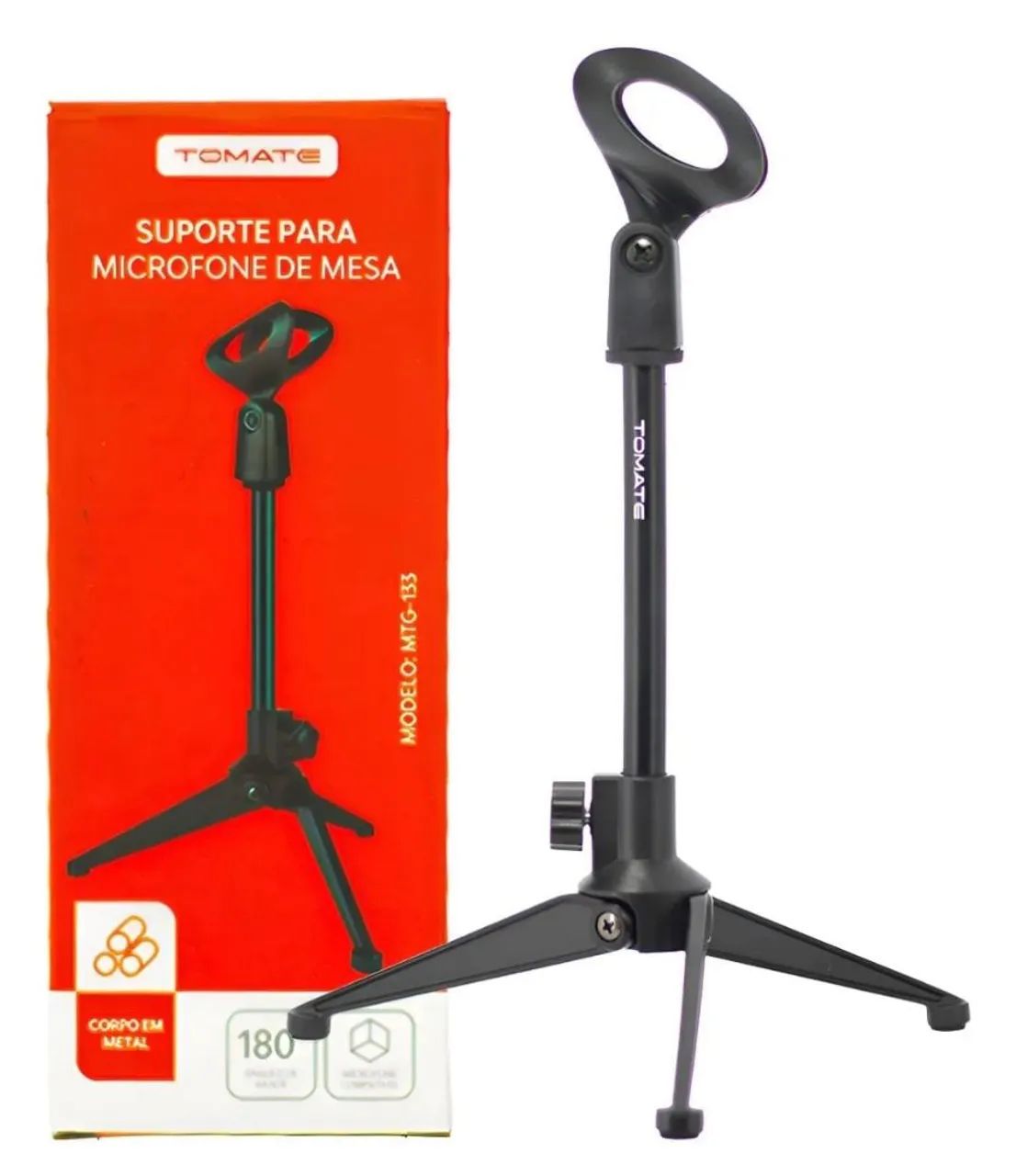 Suporte pedestal para microfone apoio mesa