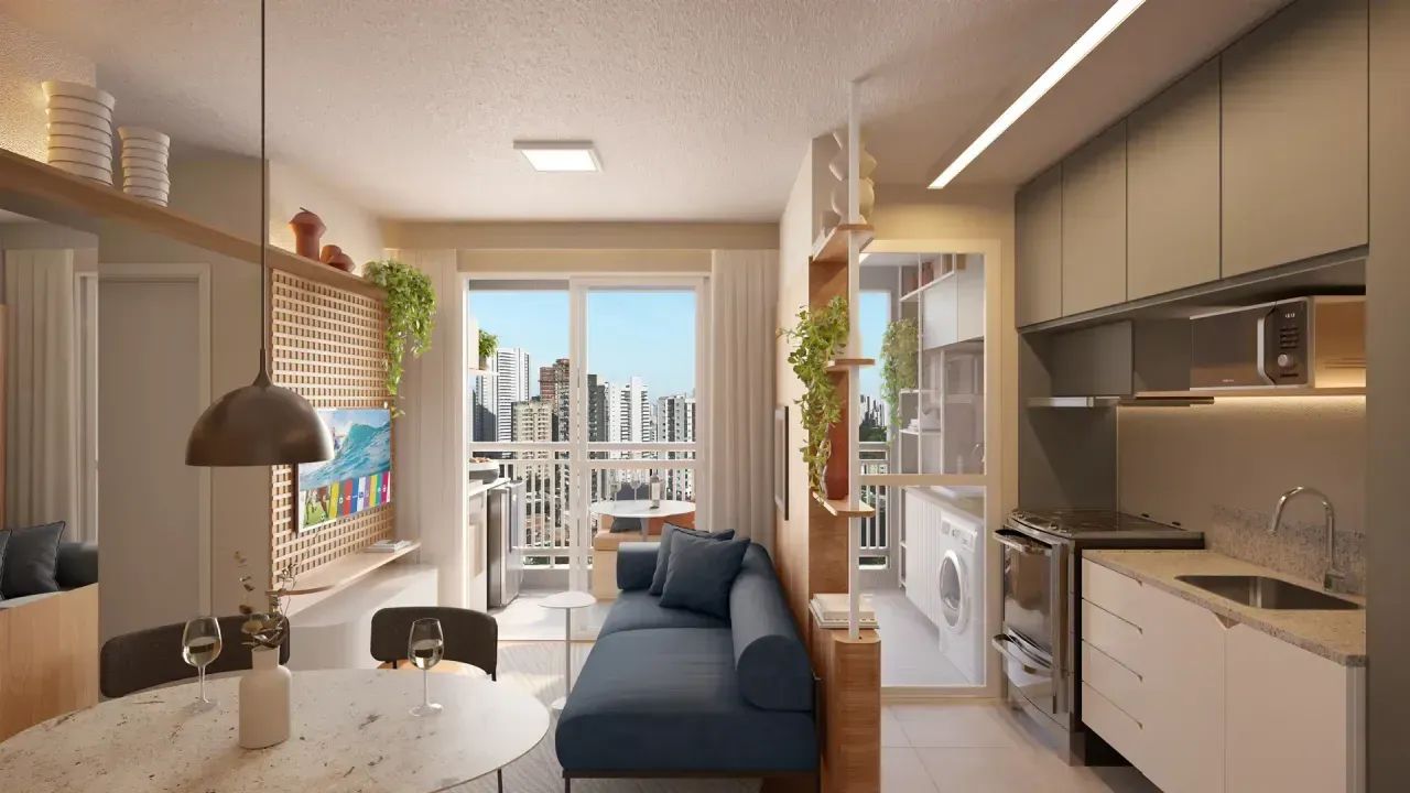 Wave Boa Viagem  Apartamentos 46m², 2 Quartos, Varanda e Academia