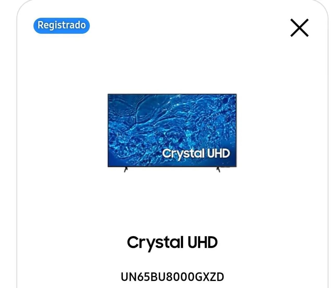 Samsung 65 polegadas com detalhe 