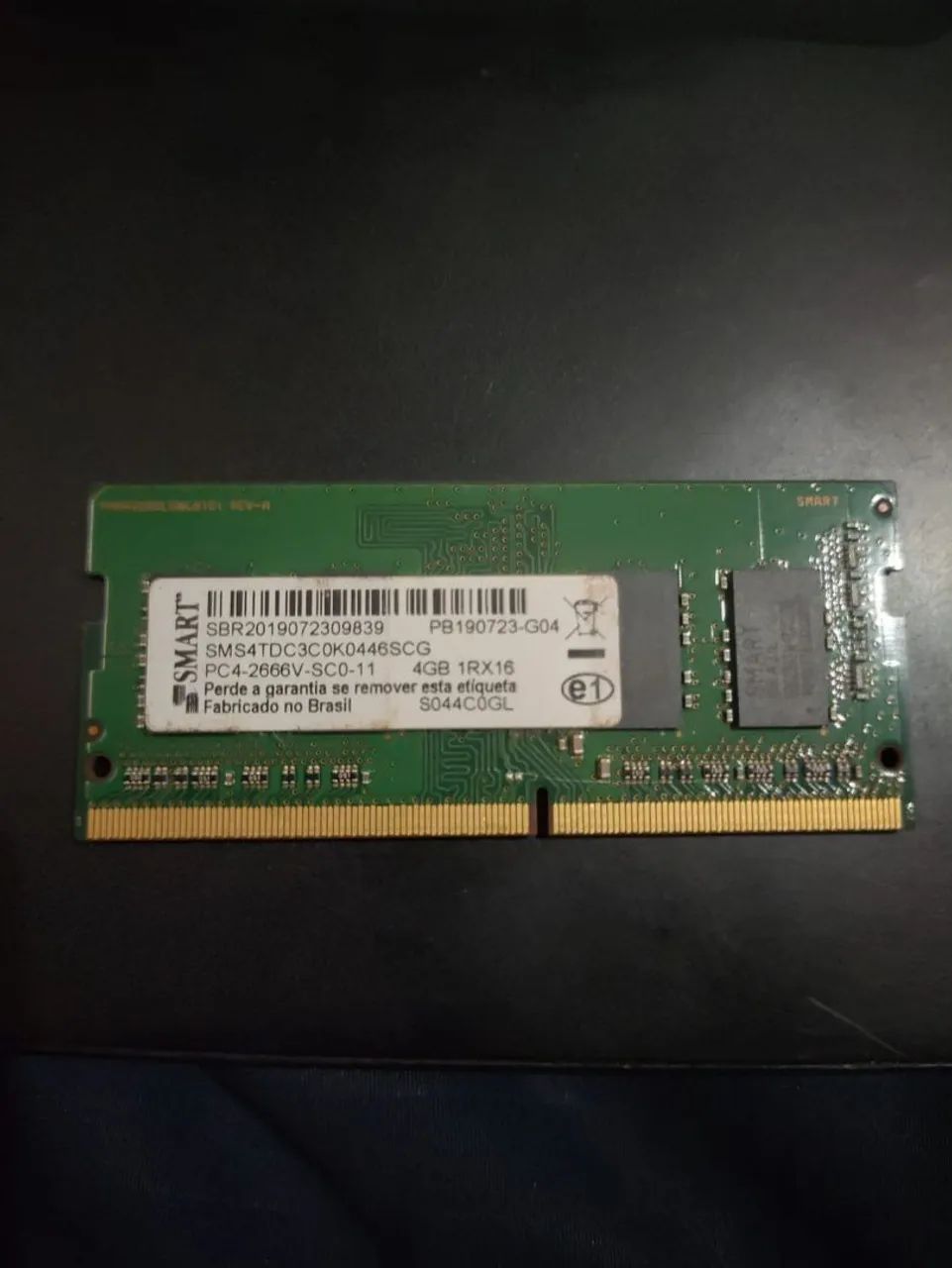 Memória RAM Notebook 4GB DDR4 2666MHz