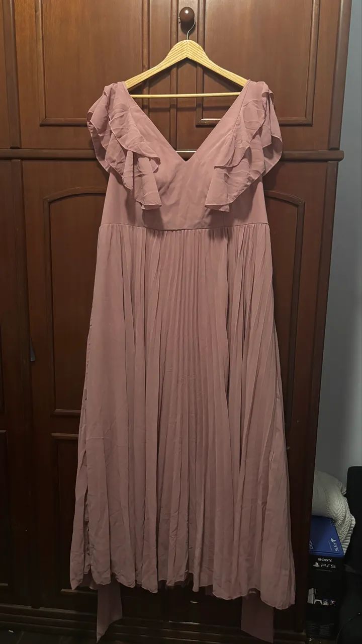 Vestido de festa Rosa Plus Size 