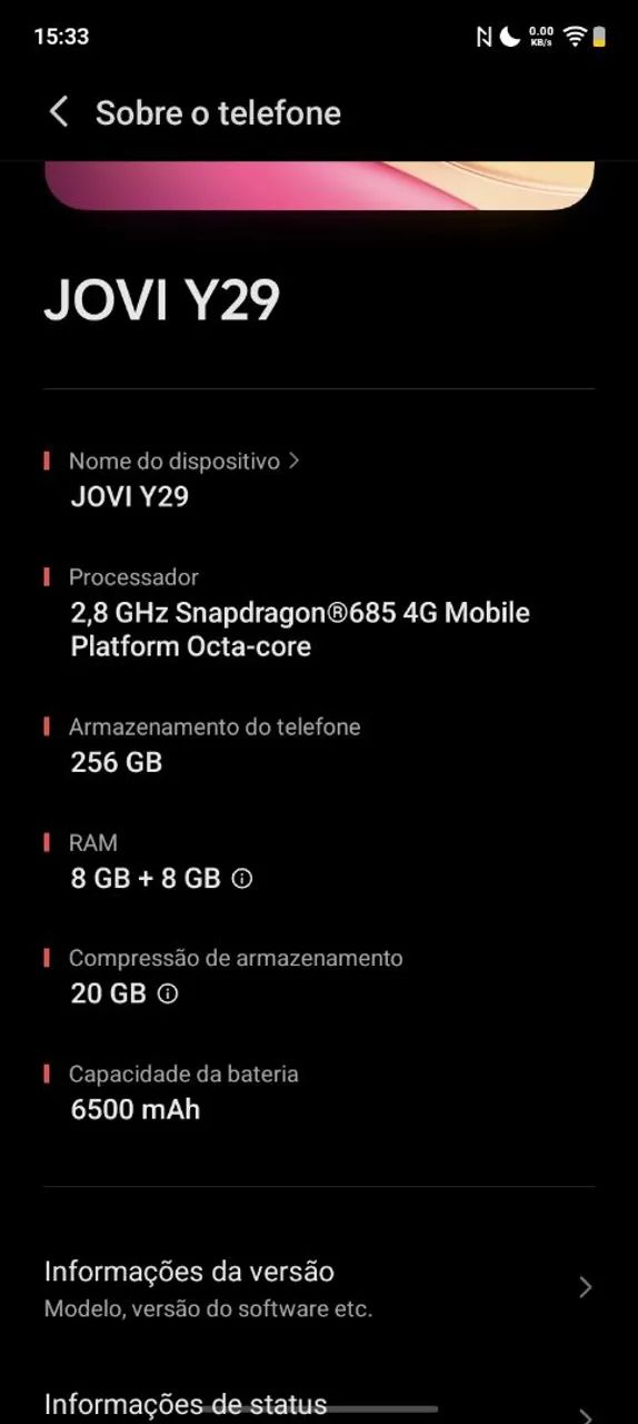 Celular semi novo (JOVI Y29) - Foto 3