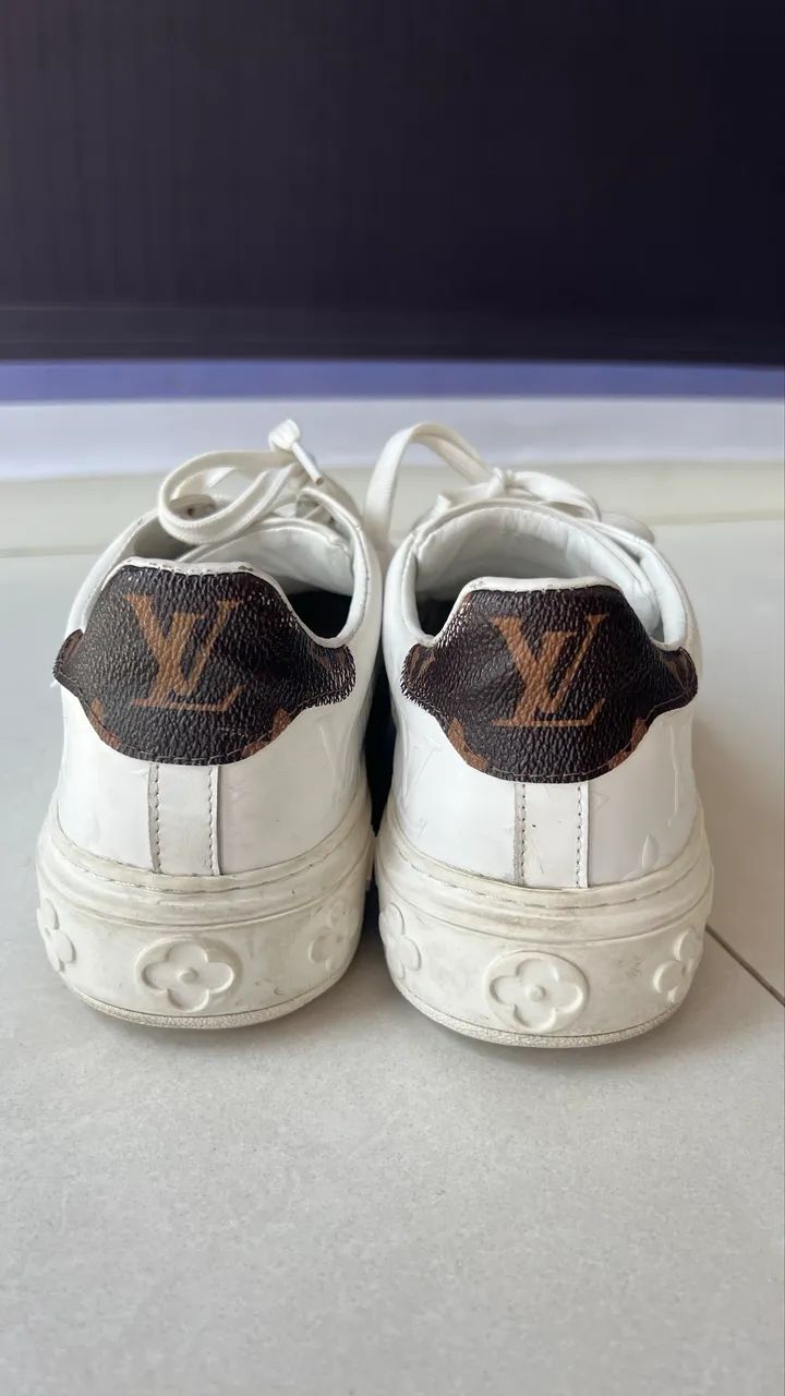 Tênis Louis Vuitton couro branco 38  - Foto 3